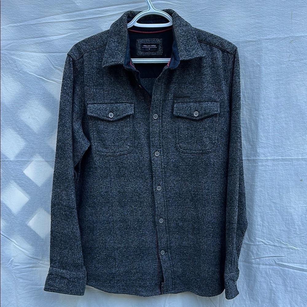 Projek Raw Grey Plaid Button down Shirt Jacket